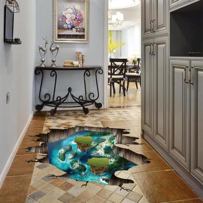 3d Wallpaper For Walls 3D Floor Draw Airplane Sky Picture Floor ... Flooring ideas